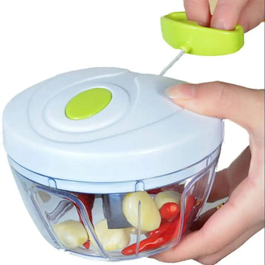 Hihg Quality 500 ML Manual Pull Chopper Hand Pull Food Processor, Vegetable & Garlic Cutter