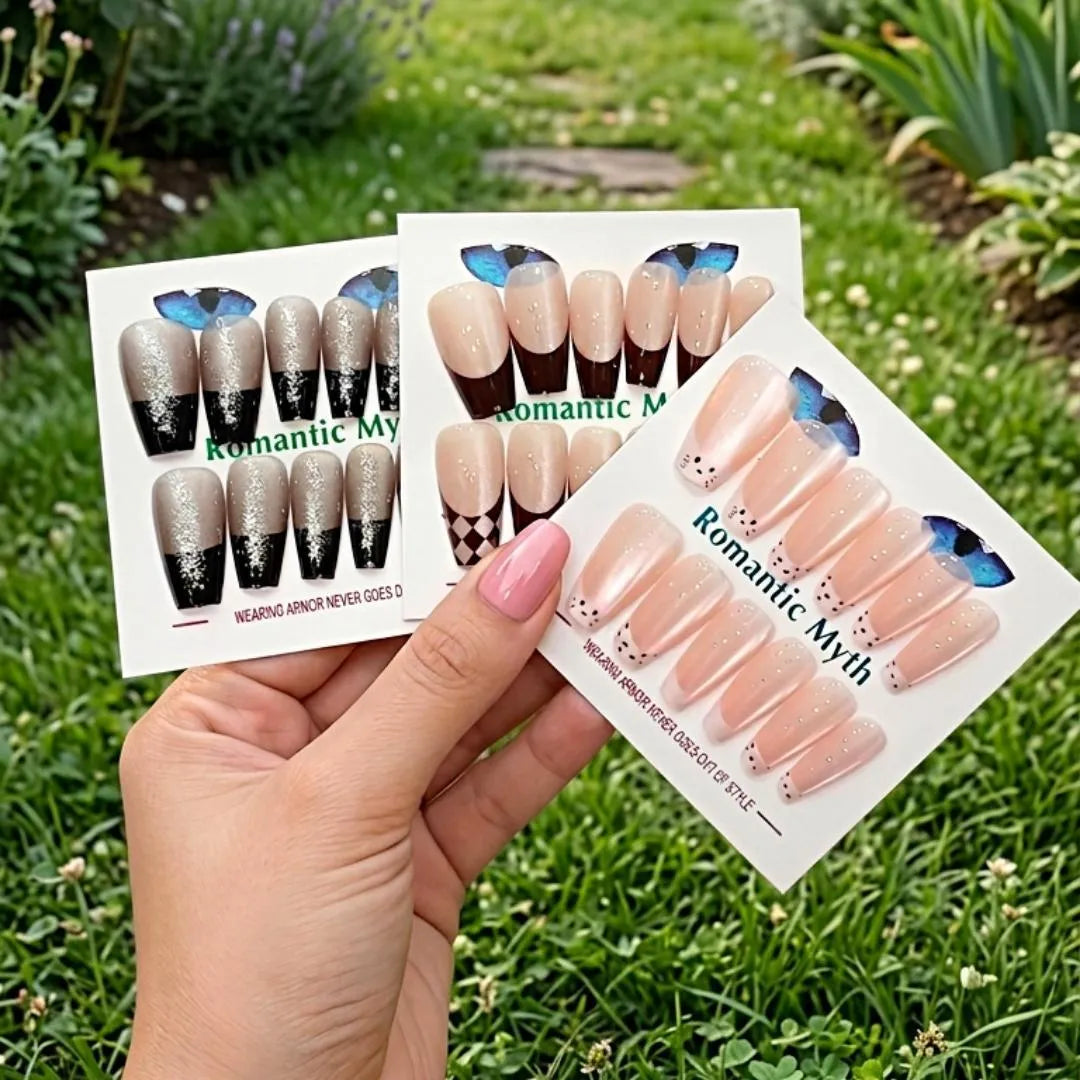 Romantic Myth 100 Pcs Natural Look Fake Nails Set