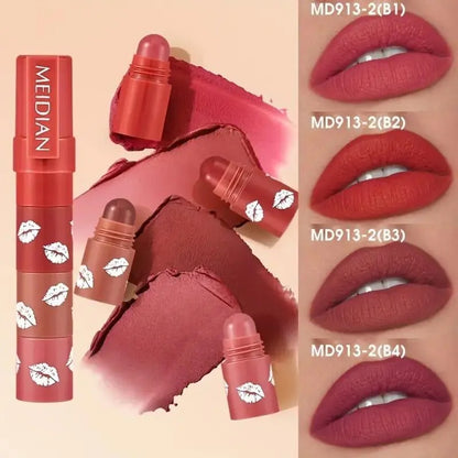 4 in 1 Matte Lipstick Long Lasting, Highly Pigmented