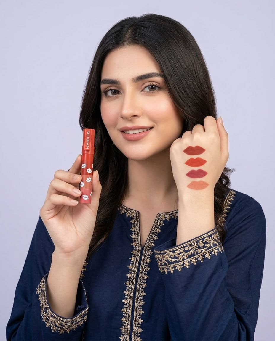4 in 1 Matte Lipstick Long Lasting, Highly Pigmented
