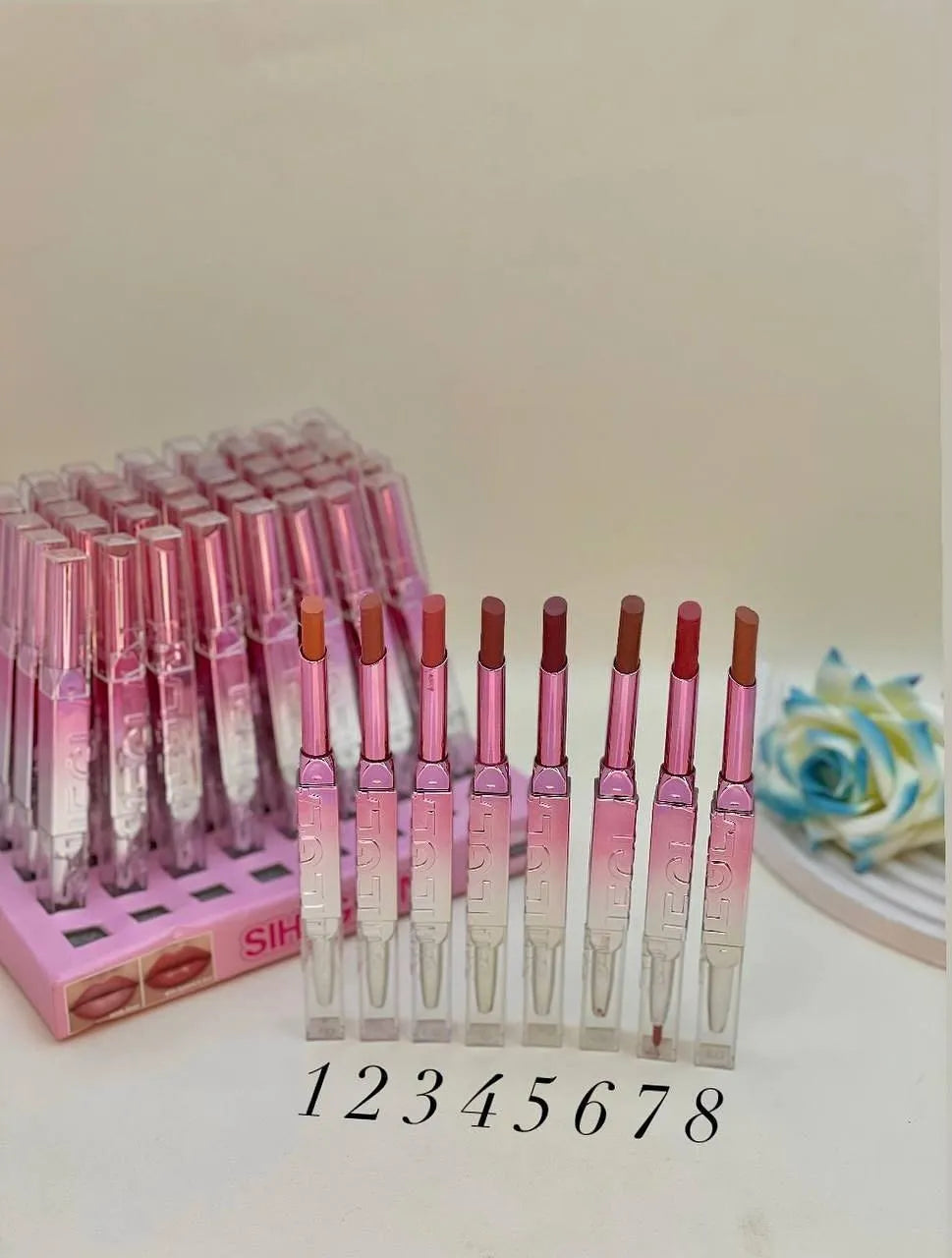 2-in-1 Lip Liner & Lipstick Pencil  Matte, Long Lasting