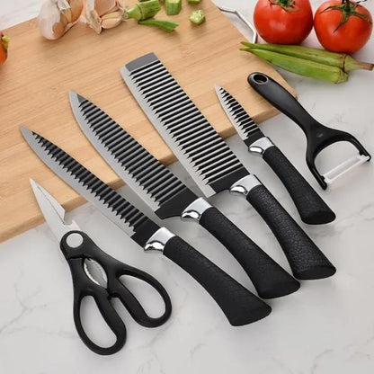 6 Piece stainless Steel Chef Knife Set
