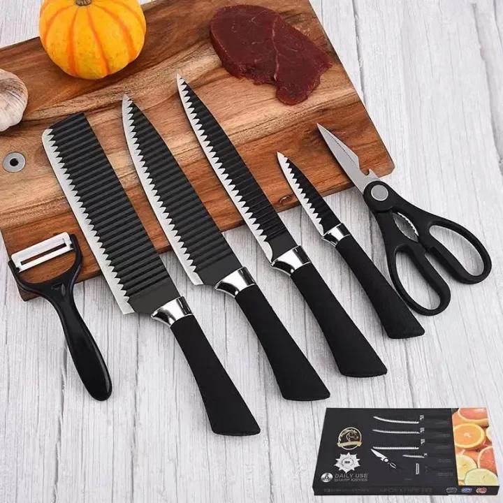 6 Piece stainless Steel Chef Knife Set