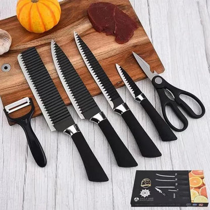 6 Piece stainless Steel Chef Knife Set
