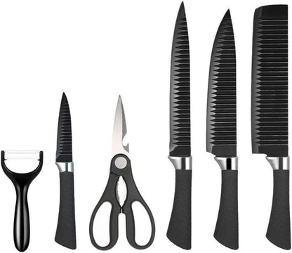 6 Piece stainless Steel Chef Knife Set