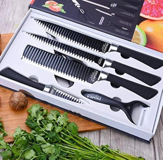 6 Piece stainless Steel Chef Knife Set