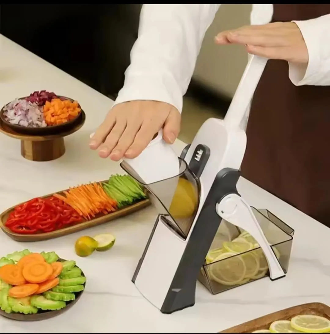 5 in 1 multi funtional vegetable and fruit slicer with 40 Thickness Adjustment.