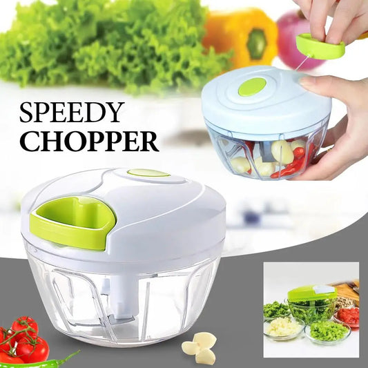 Hihg Quality 500 ML Manual Pull Chopper Hand Pull Food Processor, Vegetable & Garlic Cutter