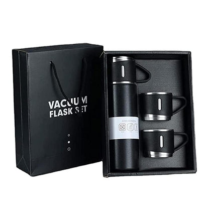 Premium vaccuum water bottle Black stainless steel
