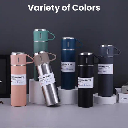 Premium vaccuum water bottle Black stainless steel