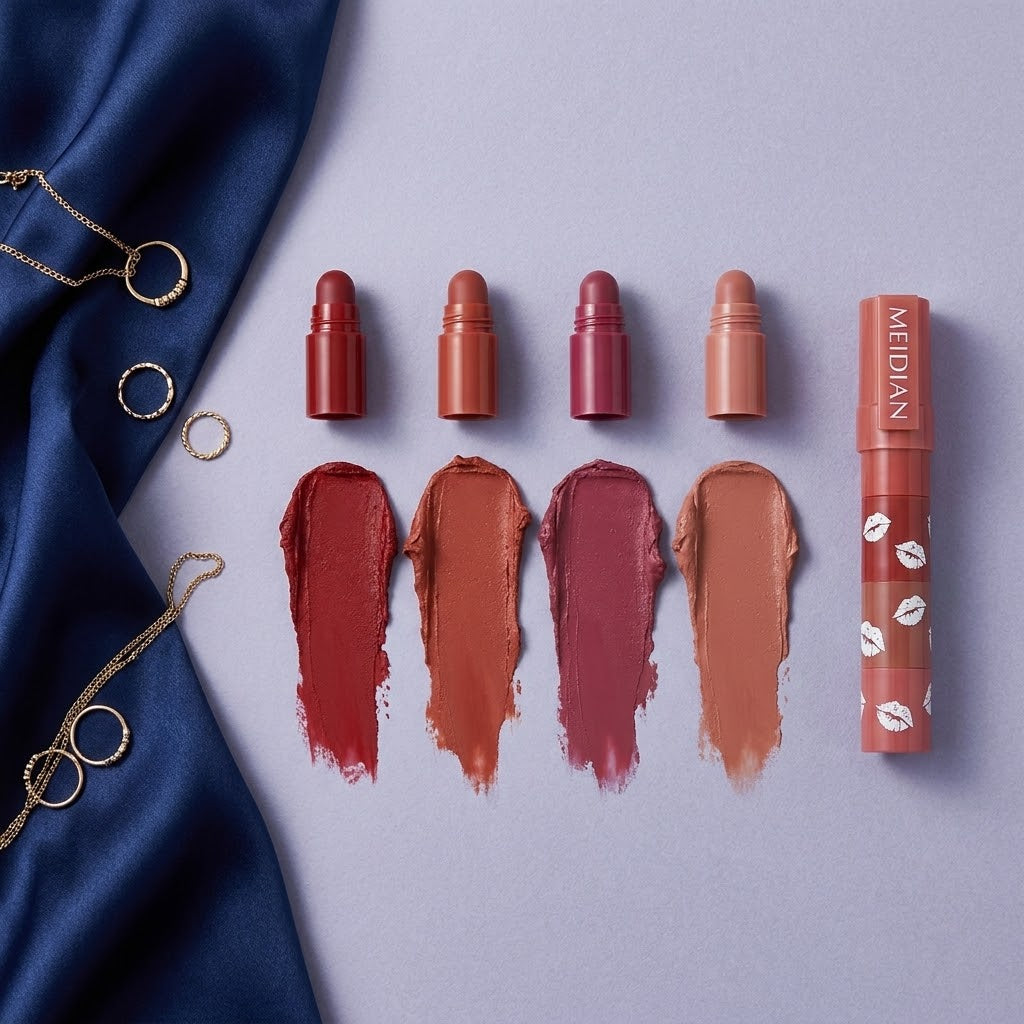4 in 1 Matte Lipstick Long Lasting, Highly Pigmented