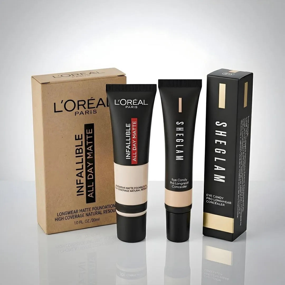 L'Oréal Paris 2-in-1 Flawless Base Set: Cream Foundation & Concealer Duo