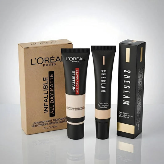 L'Oréal Paris 2-in-1 Flawless Base Set: Cream Foundation & Concealer Duo