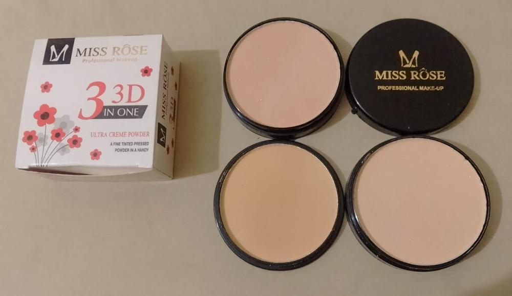 3 in 1 Face Powder Black Compact Long Lasting.