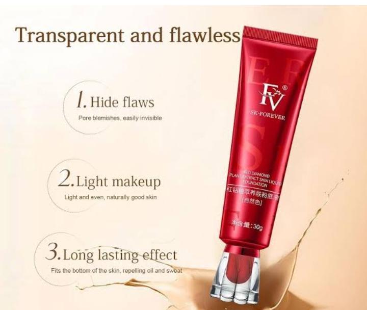 SKF Red Diamond Liquid Foundation 30g Waterproof & Long Lasting