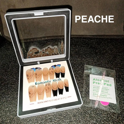 Romantic Myth 100 Pcs Natural Look Fake Nails Set
