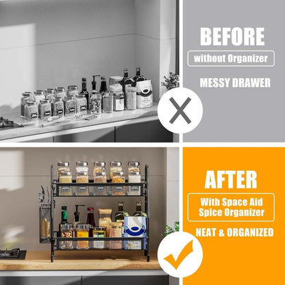 Black Stainless Steel Kitchen Storage Organizer 1 PC