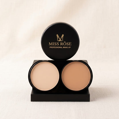 3 in 1 Face Powder Black Compact Long Lasting.
