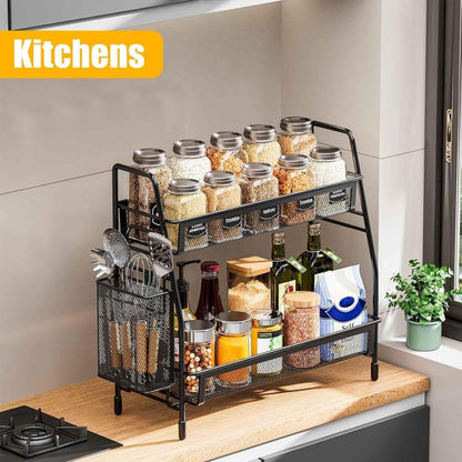 Black Stainless Steel Kitchen Storage Organizer 1 PC